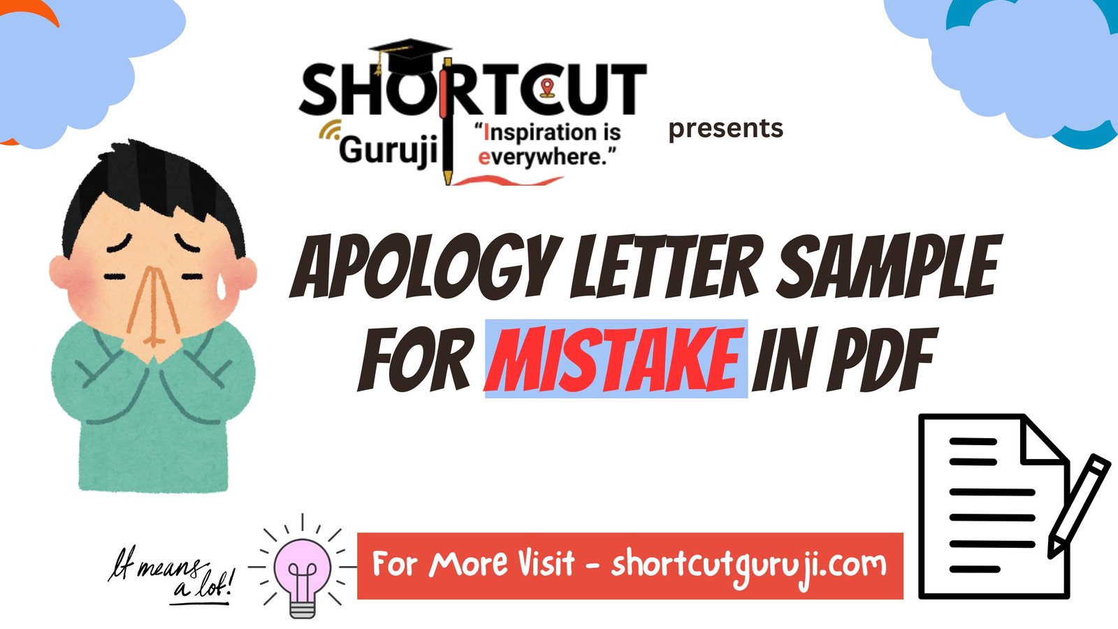 Apology Letter Sample for Mistake in PDF