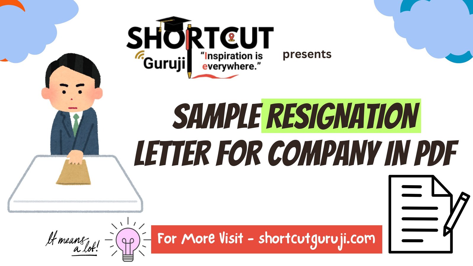 Sample Resignation Letter for Company in PDF